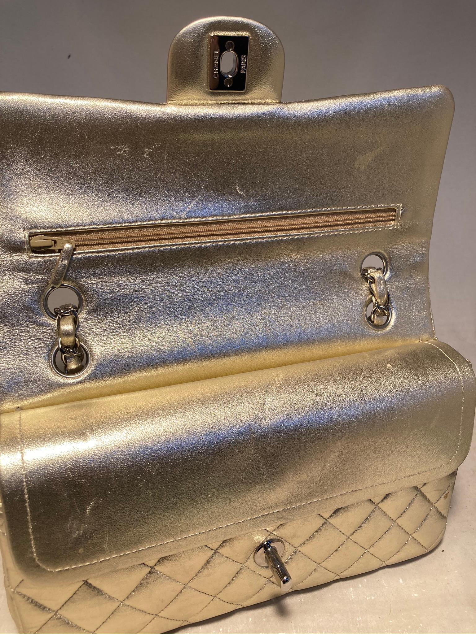 Chanel Gold 10inch 2.55 Double Flap Classic Shoulder Bag 4