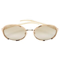 Chanel Gold 71264 Metal Frame Round Sunglasses