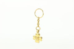 Chanel Gold 95p CC Clover Keychain Bag Charm 101c6