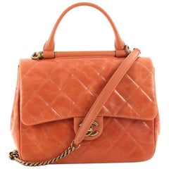 chanel aged calfskin Chanel Gold Bar Top Handle Bag Quilted Aged Calfskin Medium