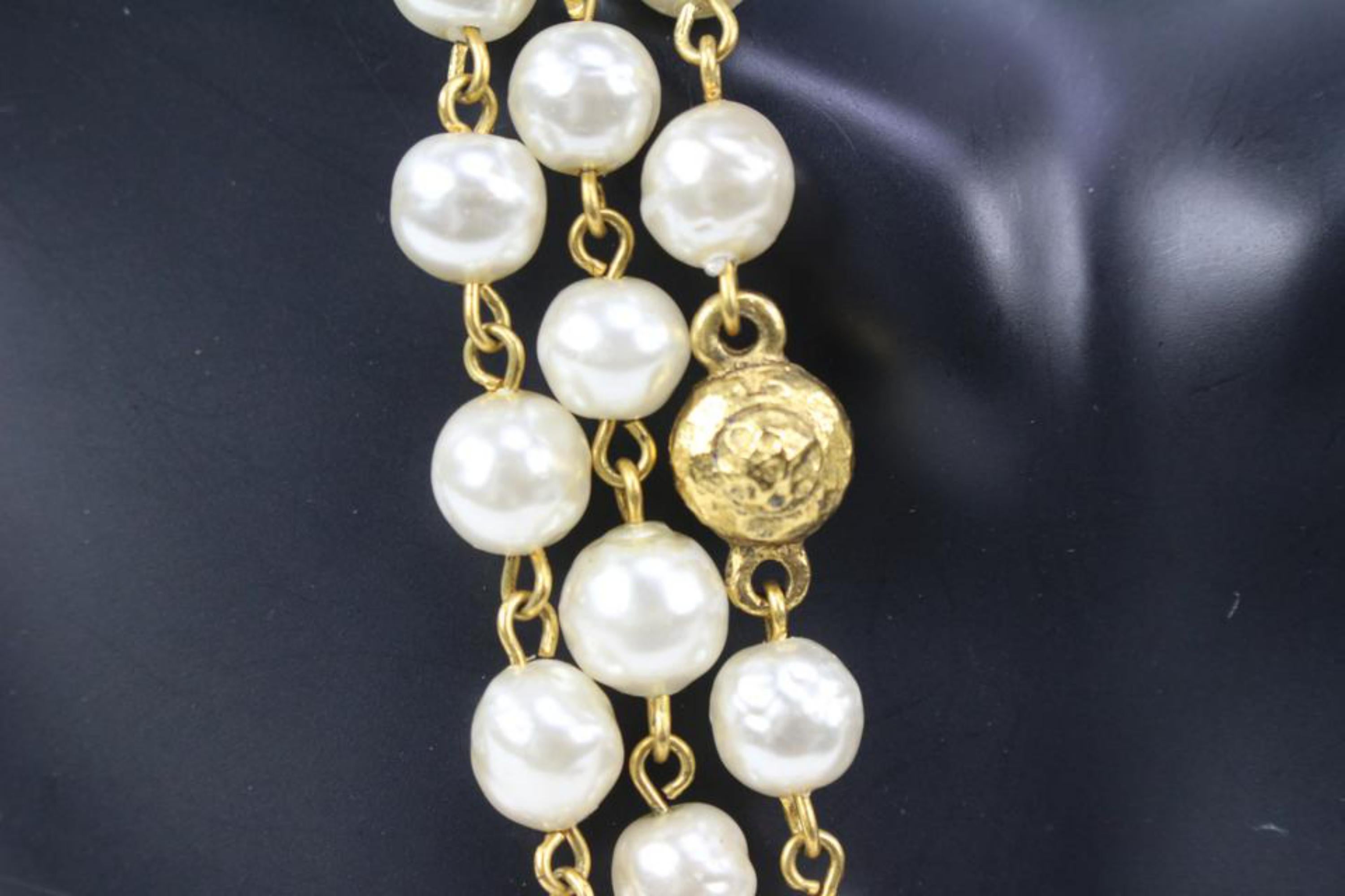 Chanel Gold Bead x Pearl Necklace 15ck311s 1