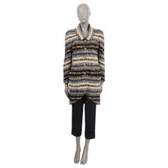 Manteau Chanel or et noir or et noir 2019 NOUVEAU YORK SEQUIN STRIPED TWEED Jacket 38 S 19A