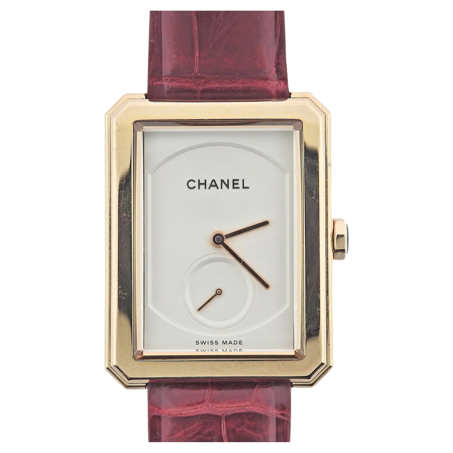 Chanel Steel Tweed Watch Medium with Diamonds For at 1stDibs