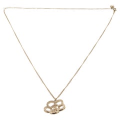 Chanel Gold Camellia Pearl Necklace