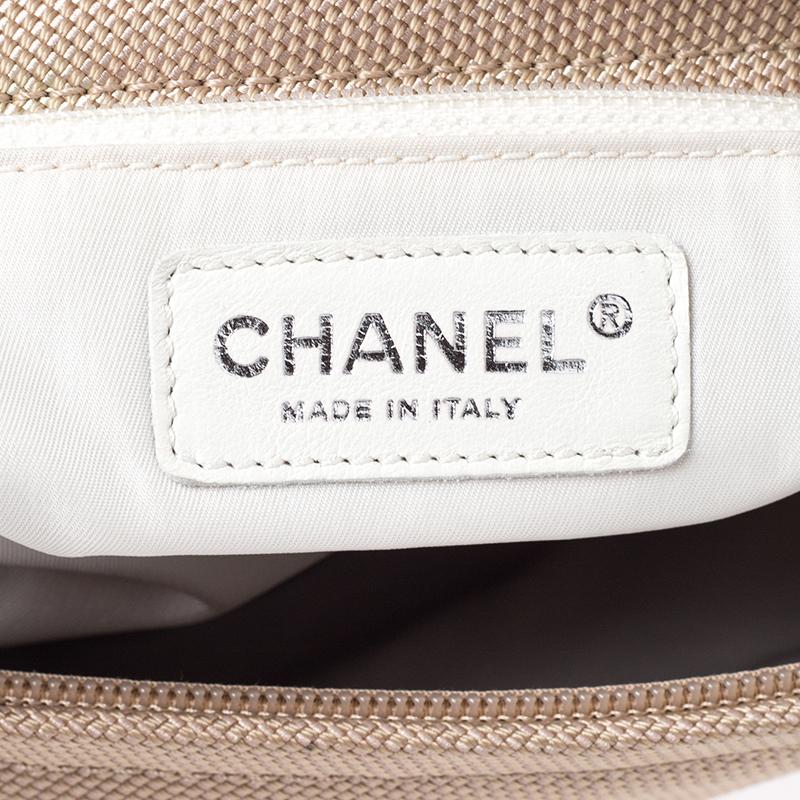 Chanel Gold Canvas Paris Biarritz Shoulder Bag 7
