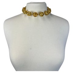 Chanel Gold CC Bauble Choker Ende der 1980er - Anfang der 1990er Jahre