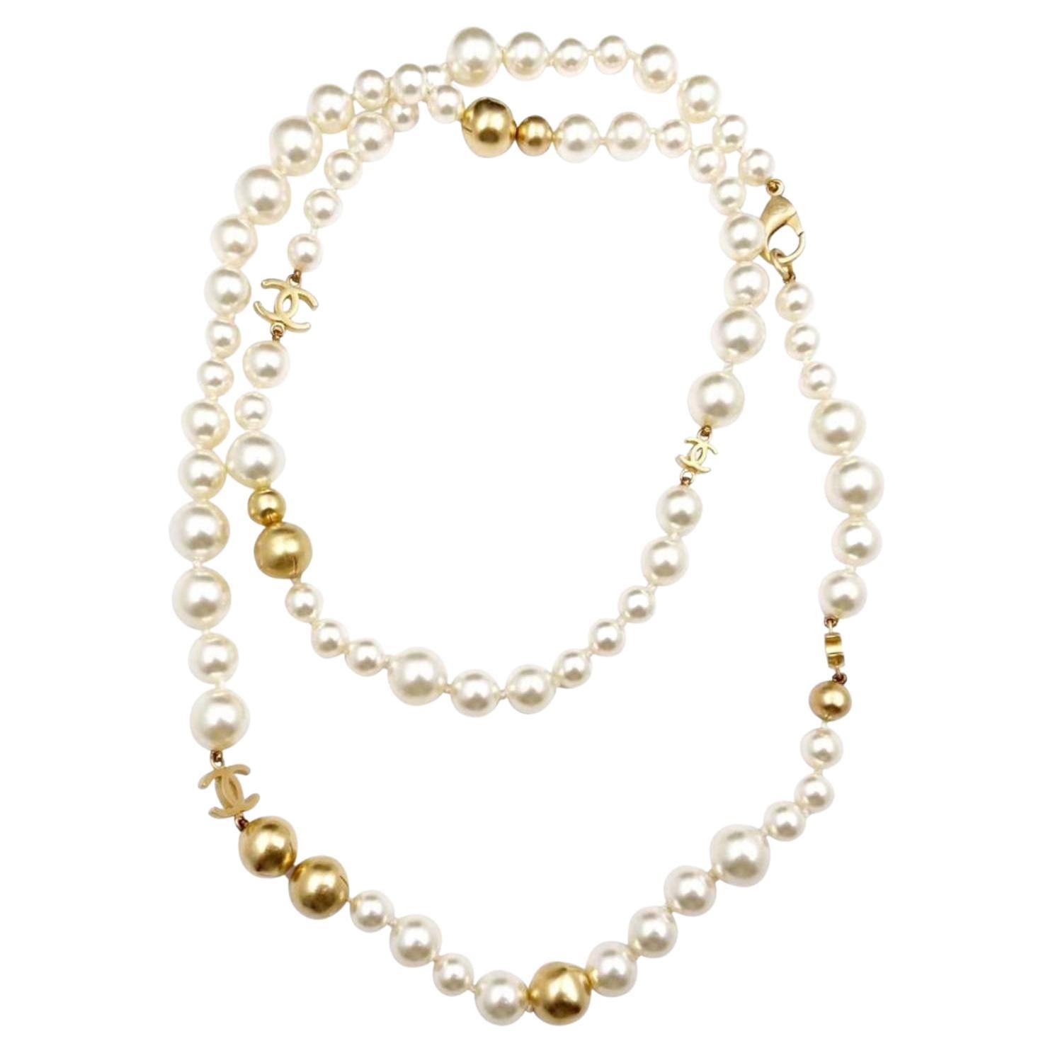 Chanel Pearl Diamond Bow Necklace at 1stDibs | chanel bow necklace