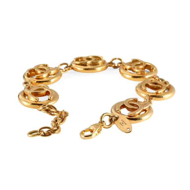 Chanel Gold CC Bracelet at 1stDibs chanel gold bracelet, chanel bracelet gold, chanel cc bracelet