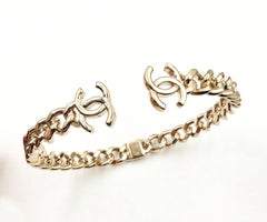 Chanel Gold CC Chain Cuff Choker Necklace