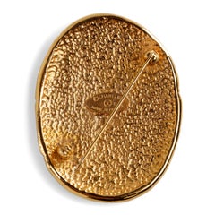 Chanel Gold CC Crown Pin