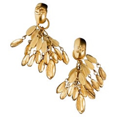 Chanel Gold CC Earrings Collection 2000
