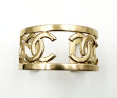 Chanel Gold CC Frame Cuff