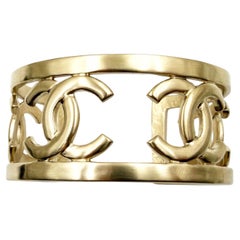 Chanel Gold CC Frame Cuff