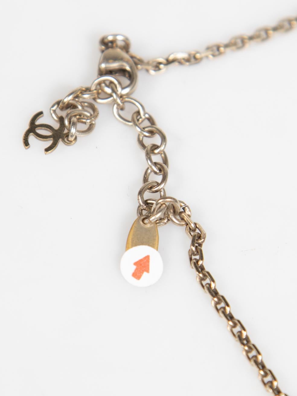 Chanel Gold CC Heart Pendant Necklace 3