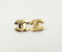 Chanel Gold CC Interlock Small Piercing Earring