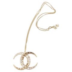 Chanel Gold CC Moonlight Paris Dubai Large Pendant Necklace  