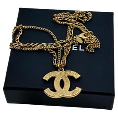 Antique Chanel Gold CC Multi Strand Pendant Necklace