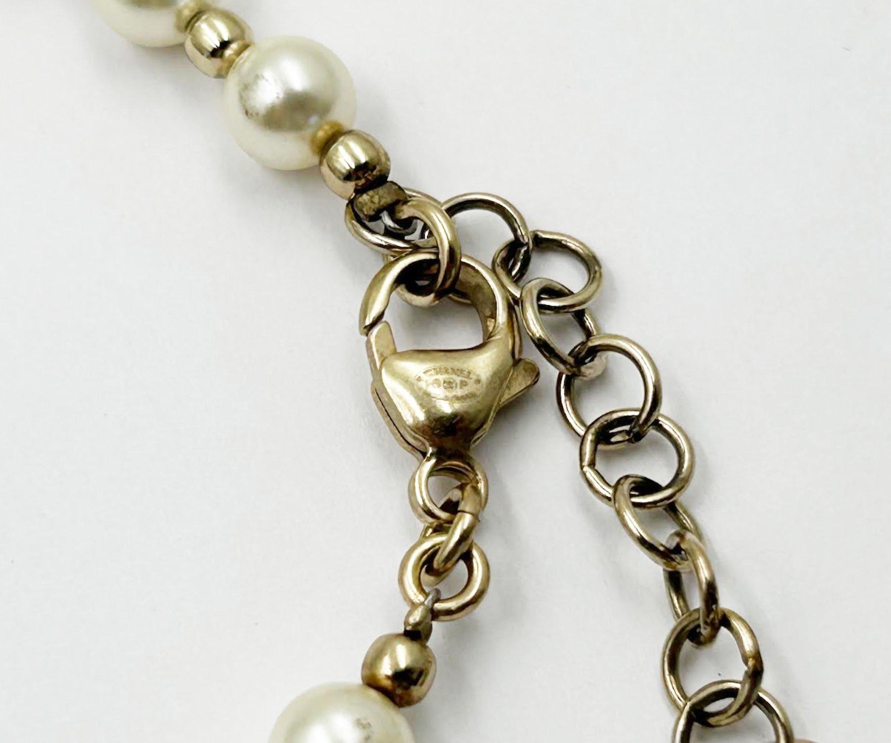 Chanel Gold CC Pastel Gemstone Long Necklace For Sale 1