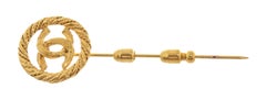 Chanel Gold CC Pin Brooch