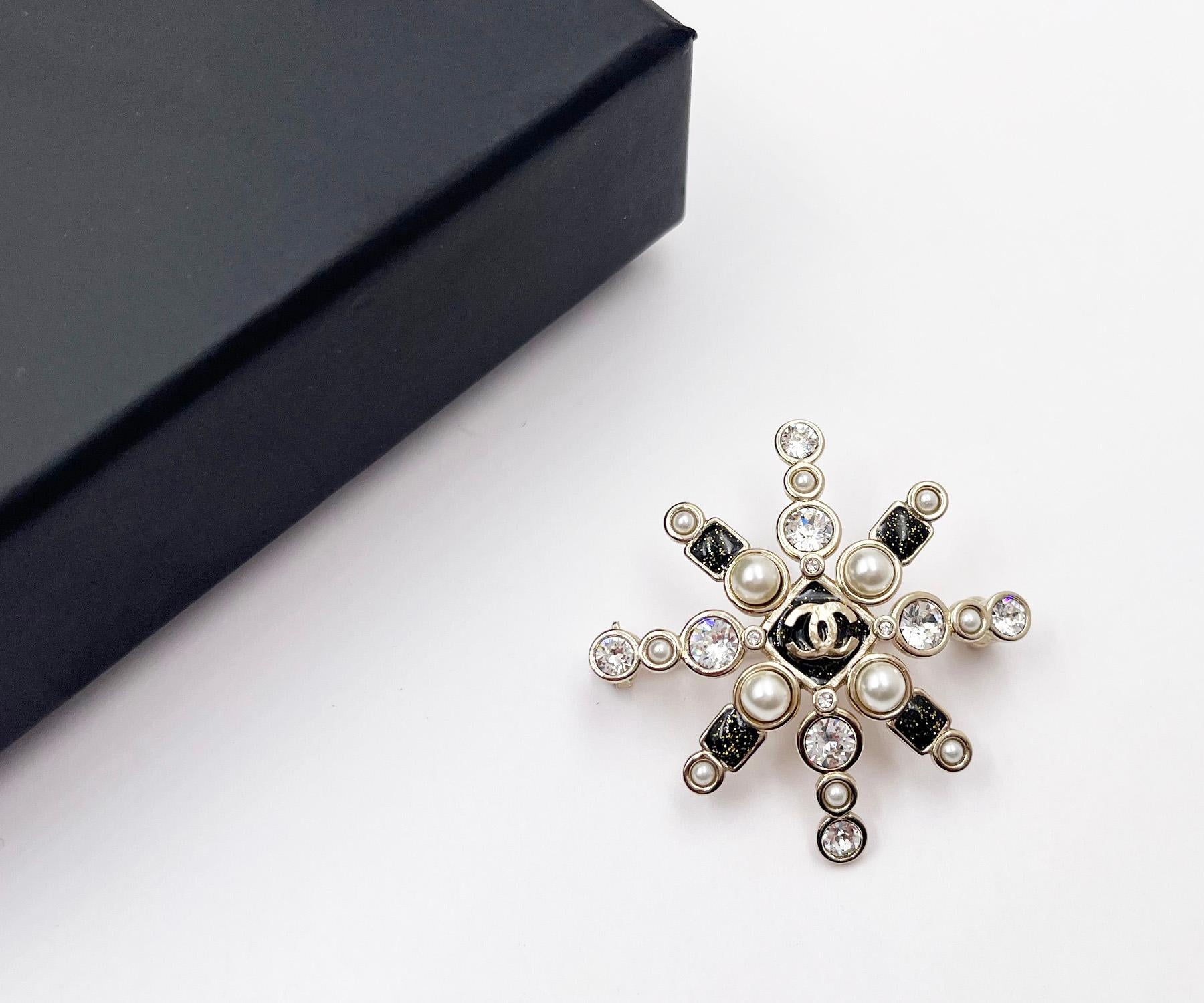 chanel pearl brooch