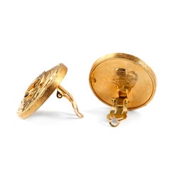 Chanel Gold CC Swirl Clip On Earrings