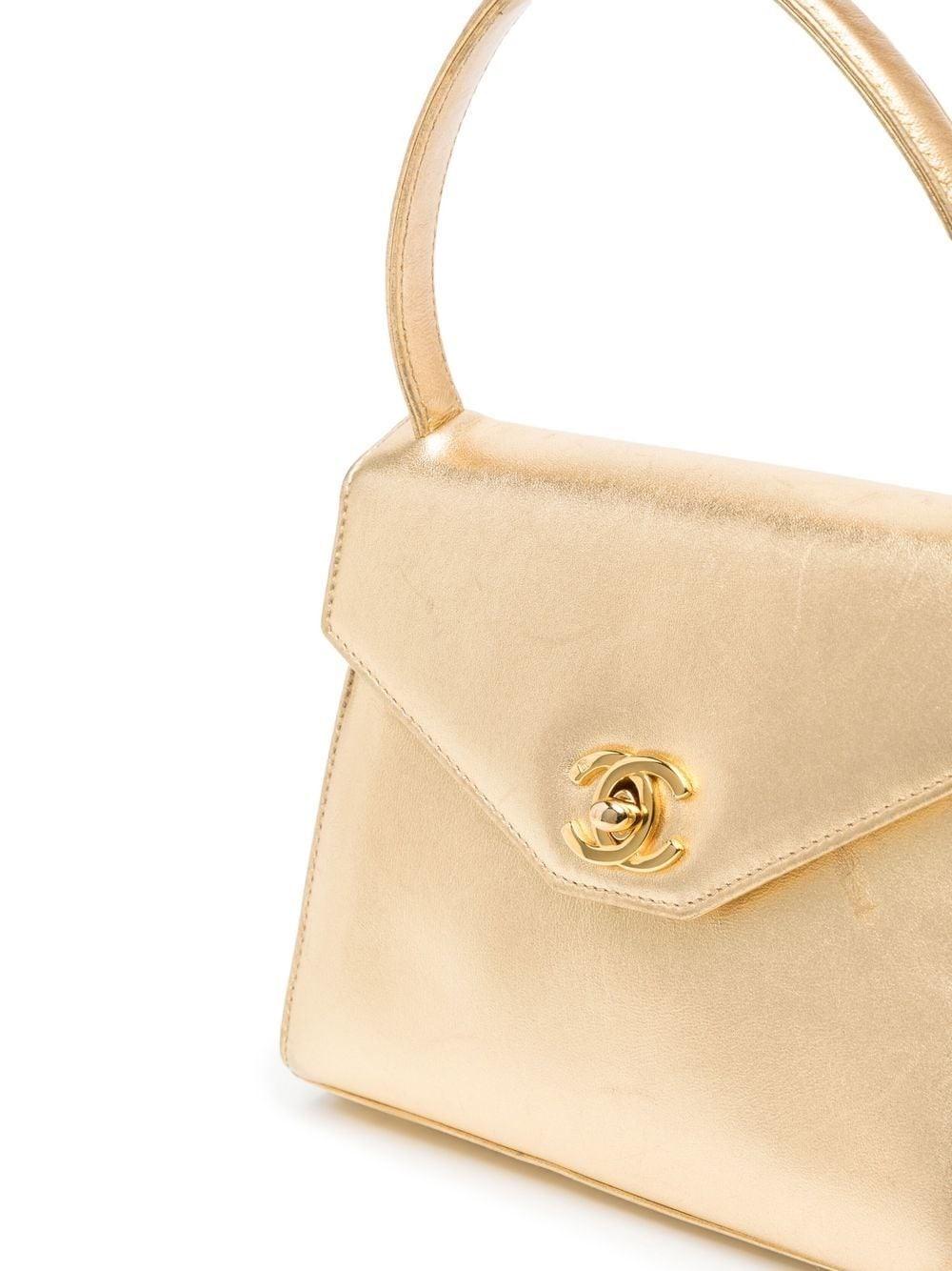 Chanel Gold CC Turn-Lock Mini Tasche Damen