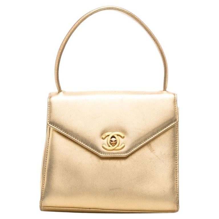 Chanel Gold Cc Turn-Lock Mini Bag For Sale At 1Stdibs
