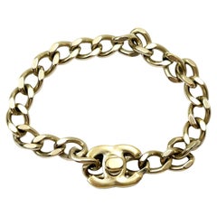 Chanel Bracelet chaîne tournante CC en or