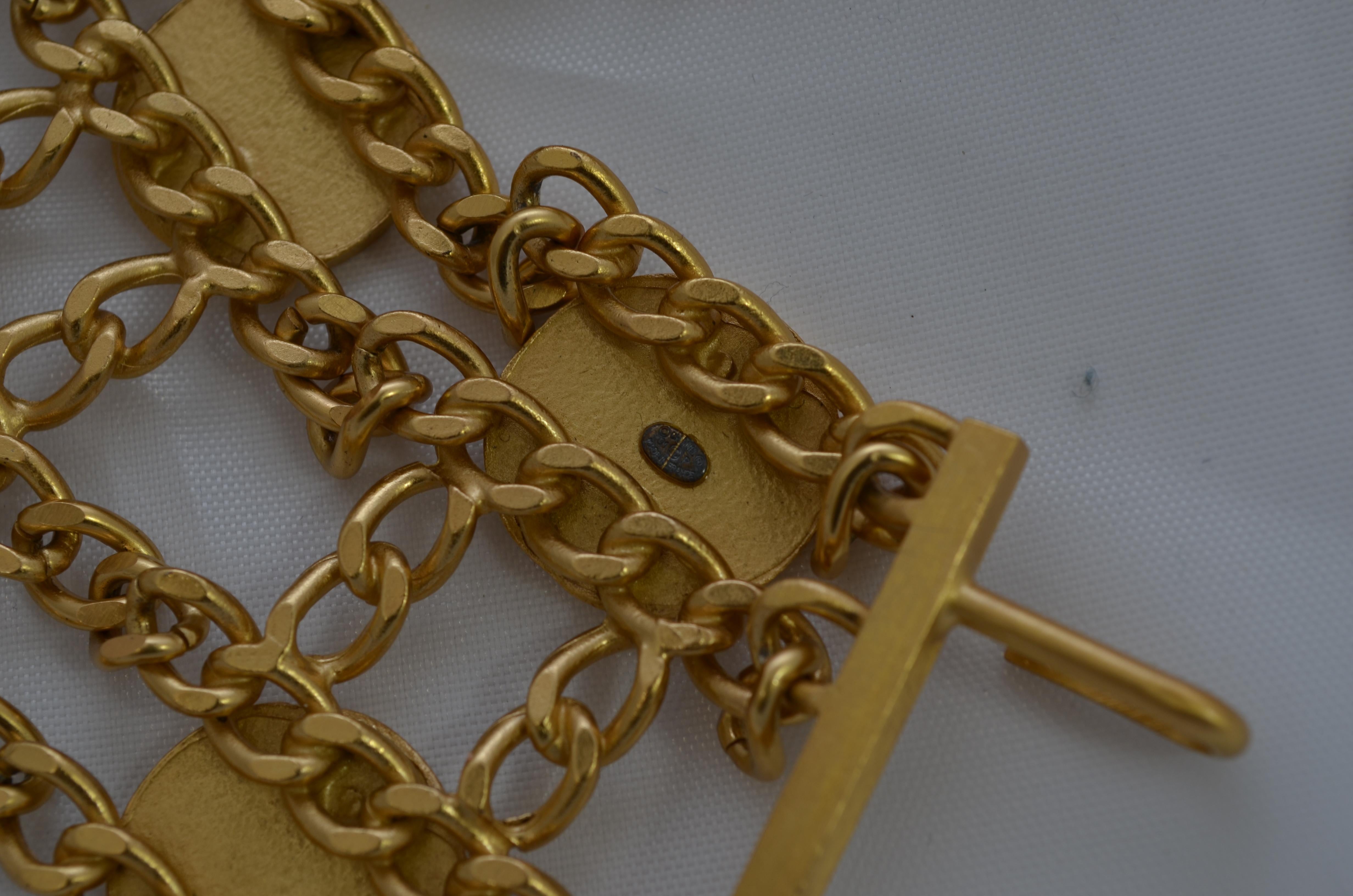 chanel gold belt