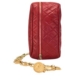 Chanel Gold Chain Collector's Piece Red Belt Waist Fanny Pack
