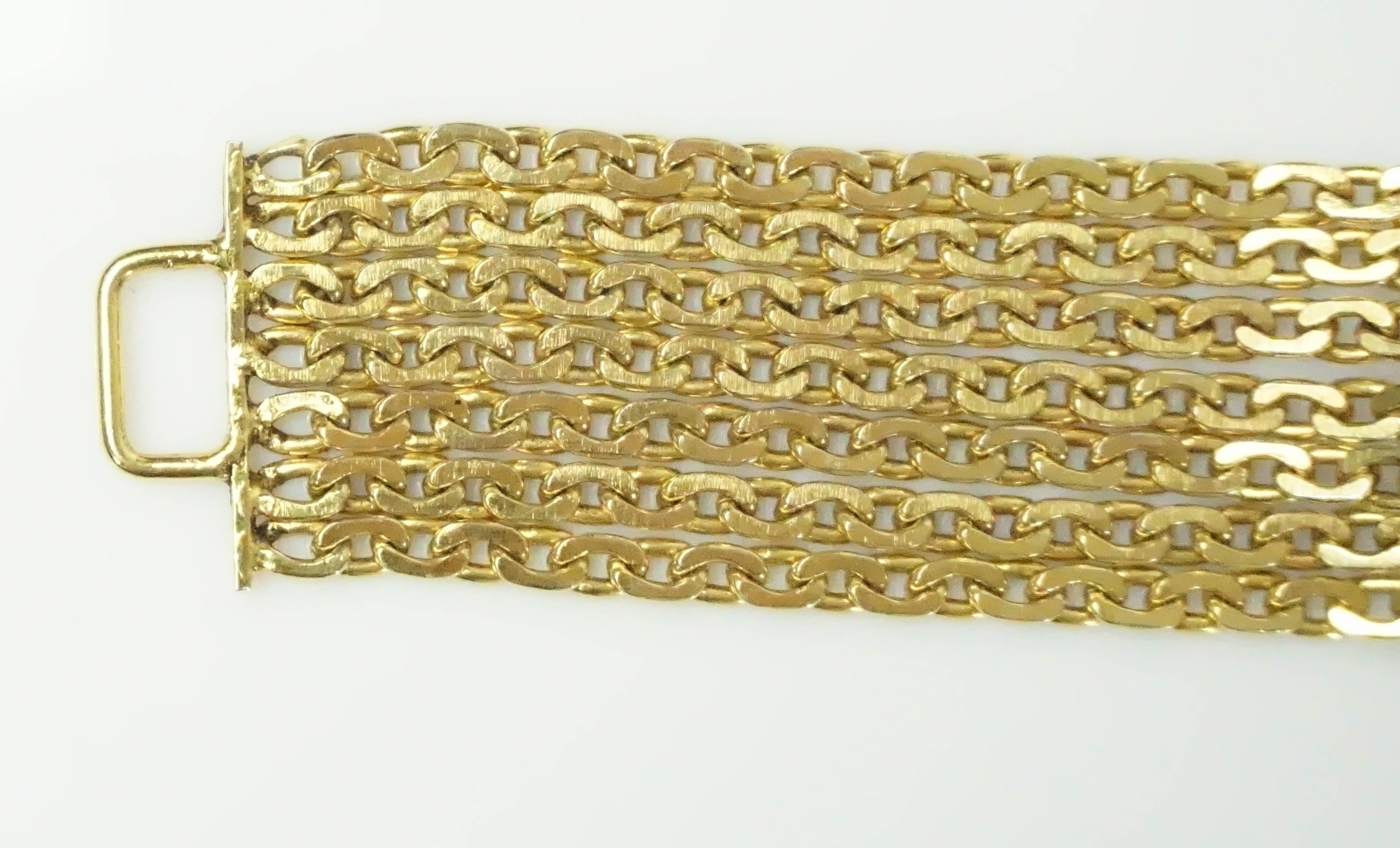 Chanel Gold Chain Link Belt/Necklace with Gripoix and Pearl Camelias-Circa 70's 4