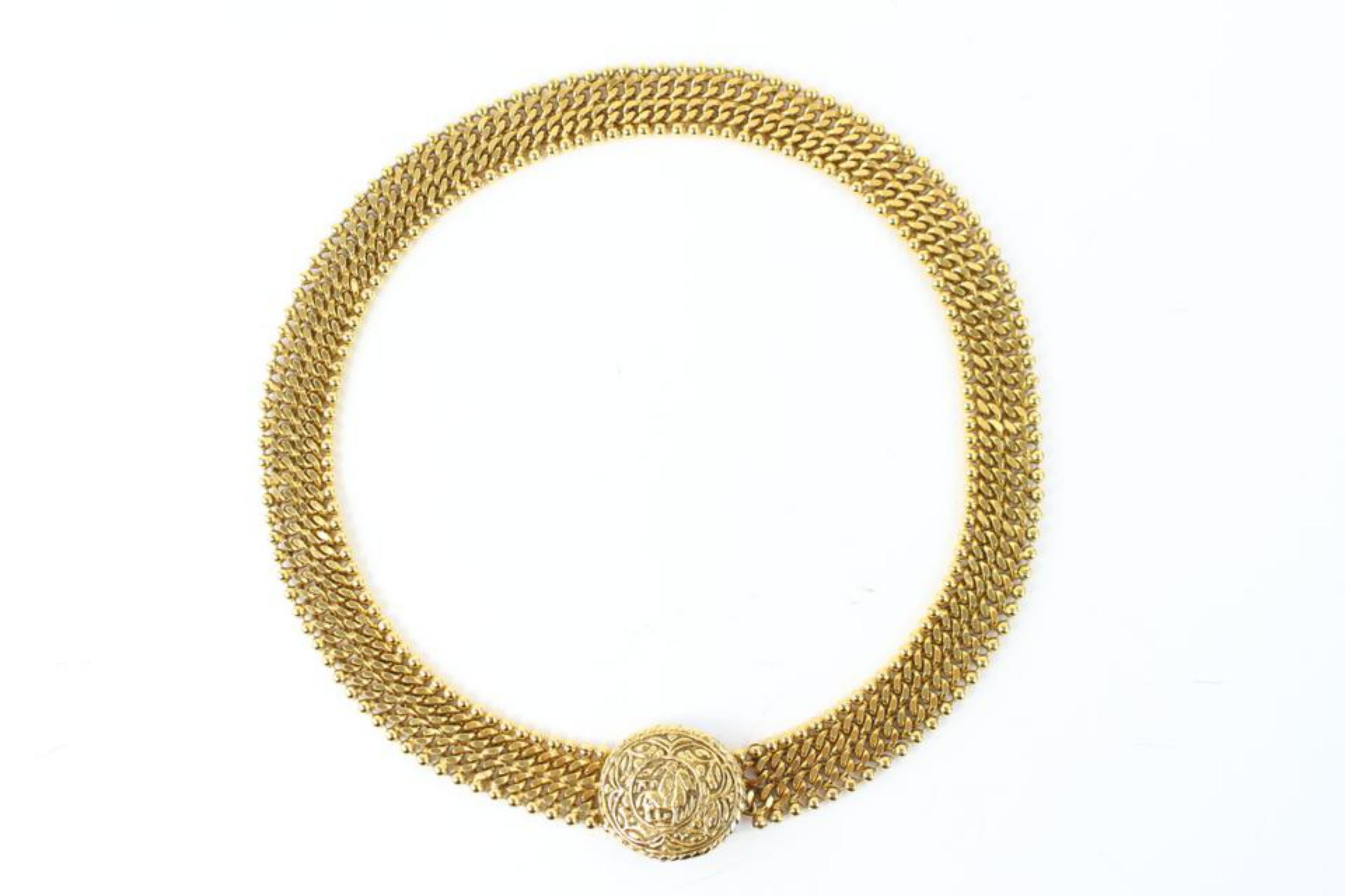 Chanel Gold Chain Or Necklace 2way 18cz0717 Belt In Good Condition For Sale In Forest Hills, NY