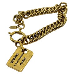 Chanel Cadena de Oro Vintage 31 Rue Cambon París Pulsera con Encanto