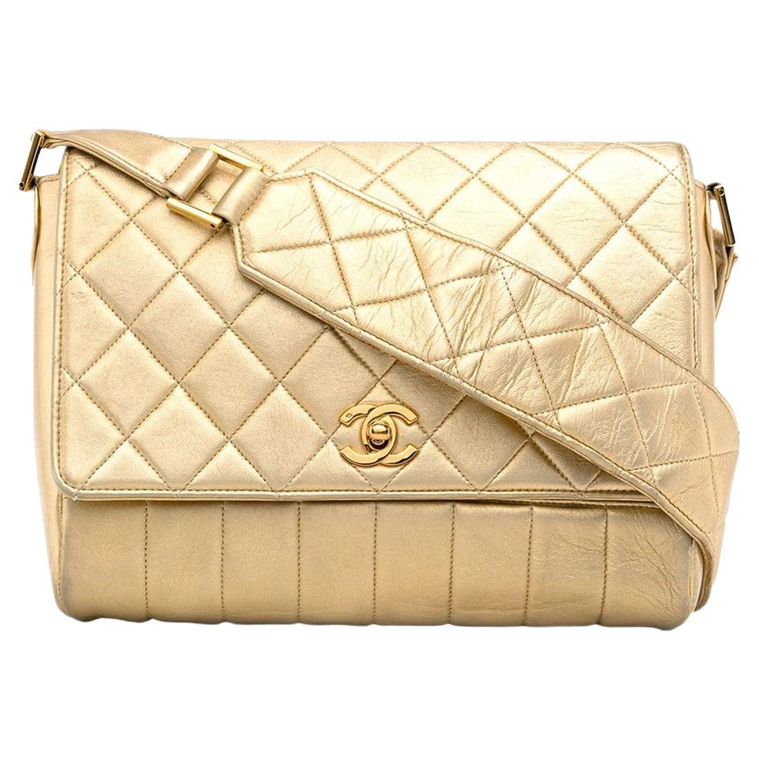 CHANEL, Bags, Chanel Quilted Mini Gold Classic Flap Pouch Chain Bag  111c28