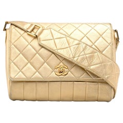 Vintage Chanel Gold Chanel Shoulder Bag 
