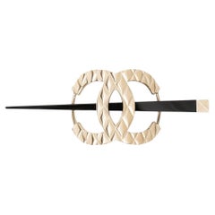 Chanel Gold Chop Stick Hair Pin Barrette