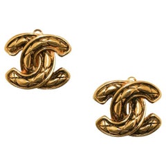 Vintage Chanel Gold Clips Earrings