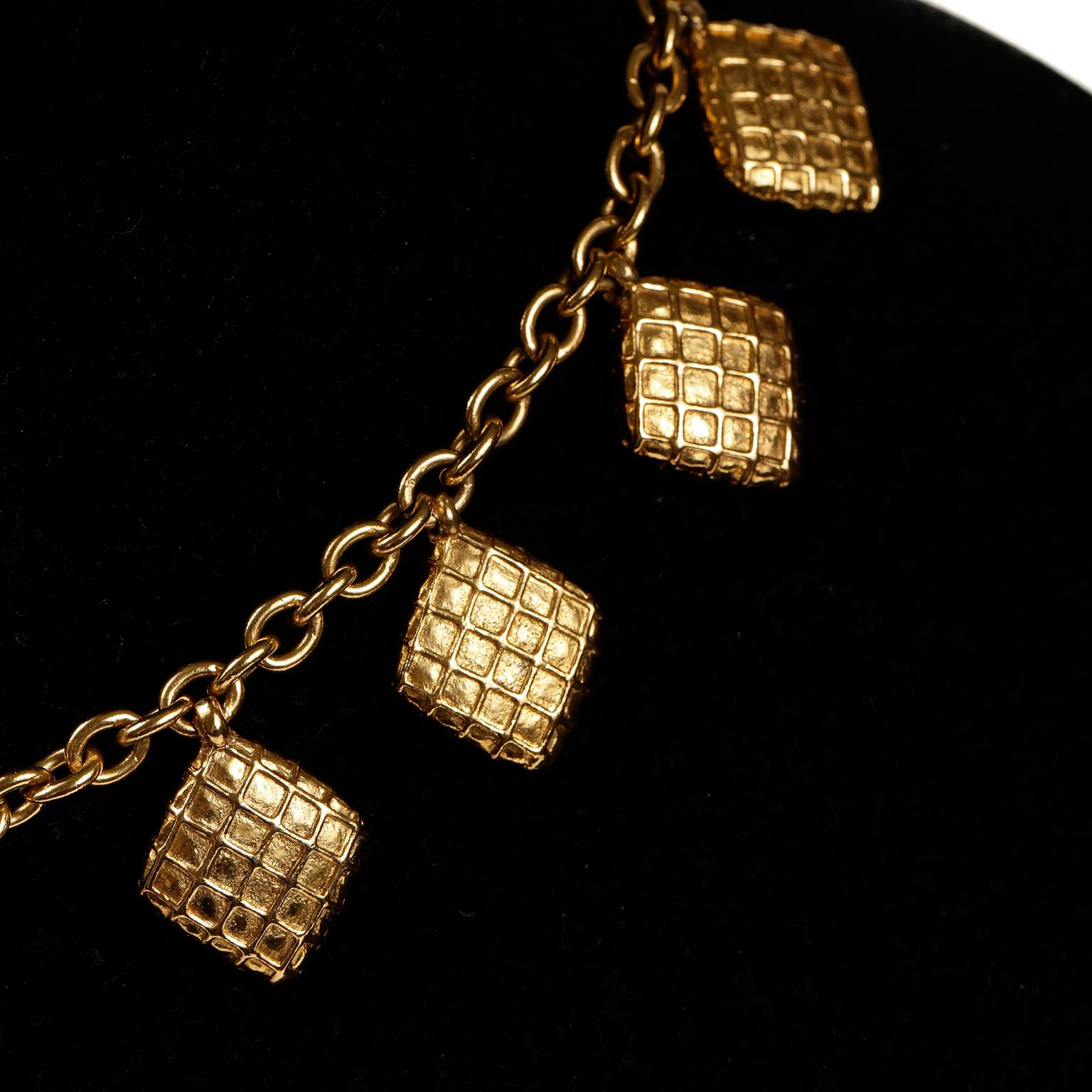 Chanel Gold Coco Pendant Choker Necklace  In Excellent Condition In Palm Beach, FL