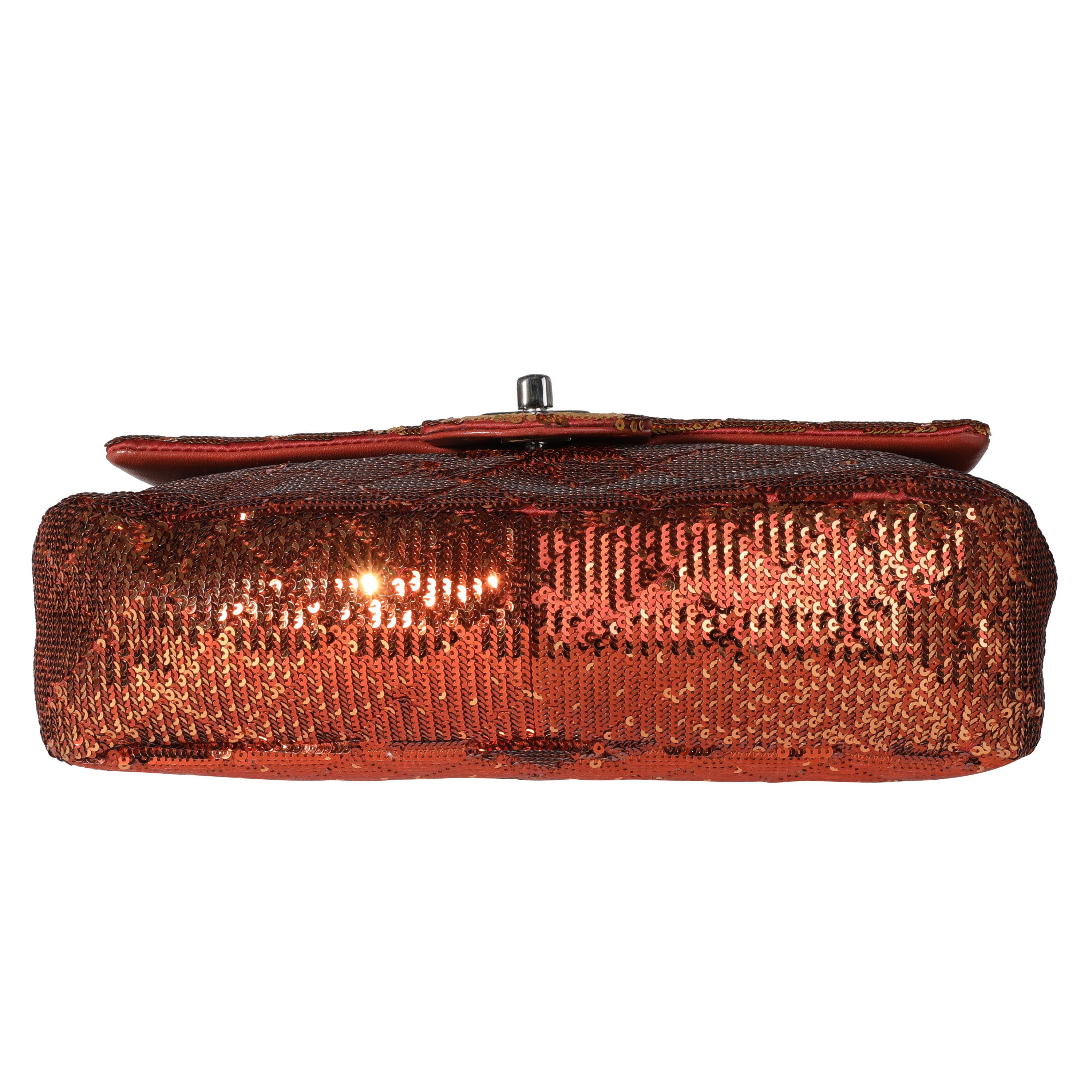 Chanel Gold & Copper Ombré Sequin Medium Single Flap Bag 1