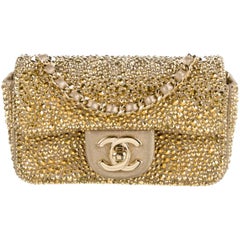 Chanel Timeless Gold Bag with swarovski crystal