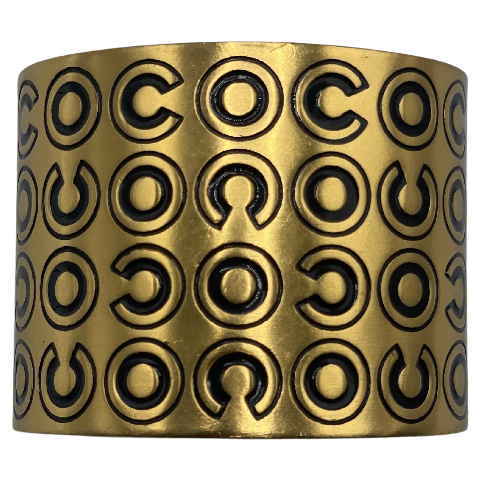 Chanel Gold Cuff COCO Bracelet  For Sale 5