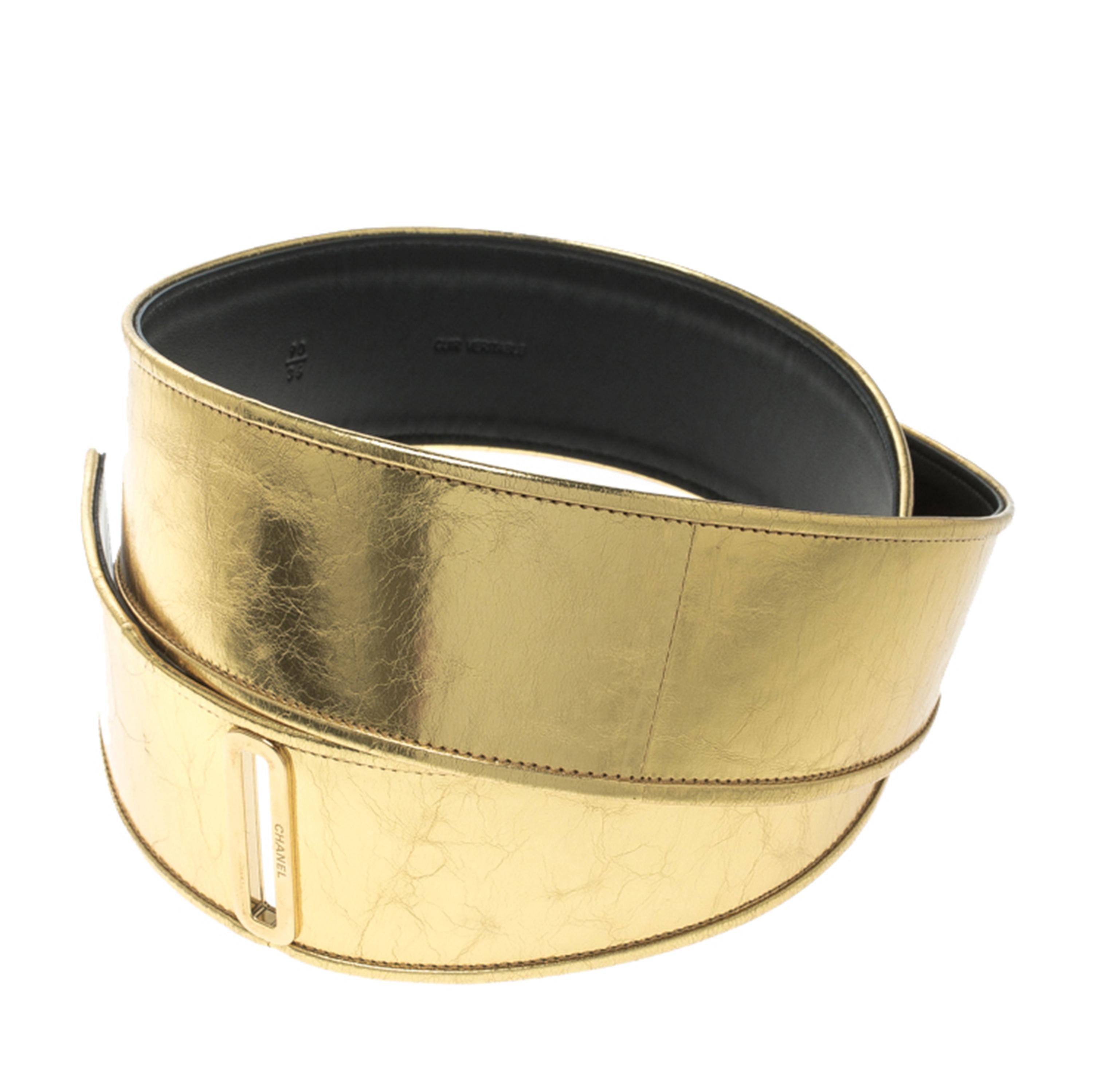 gold leather waist belt