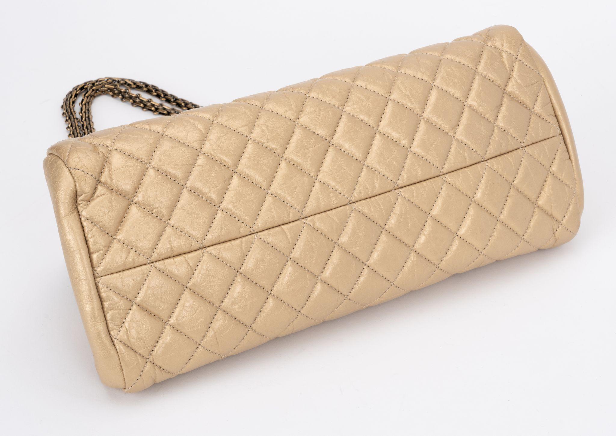 Women's Chanel Gold Distressed Mademoiselle Bag For Sale