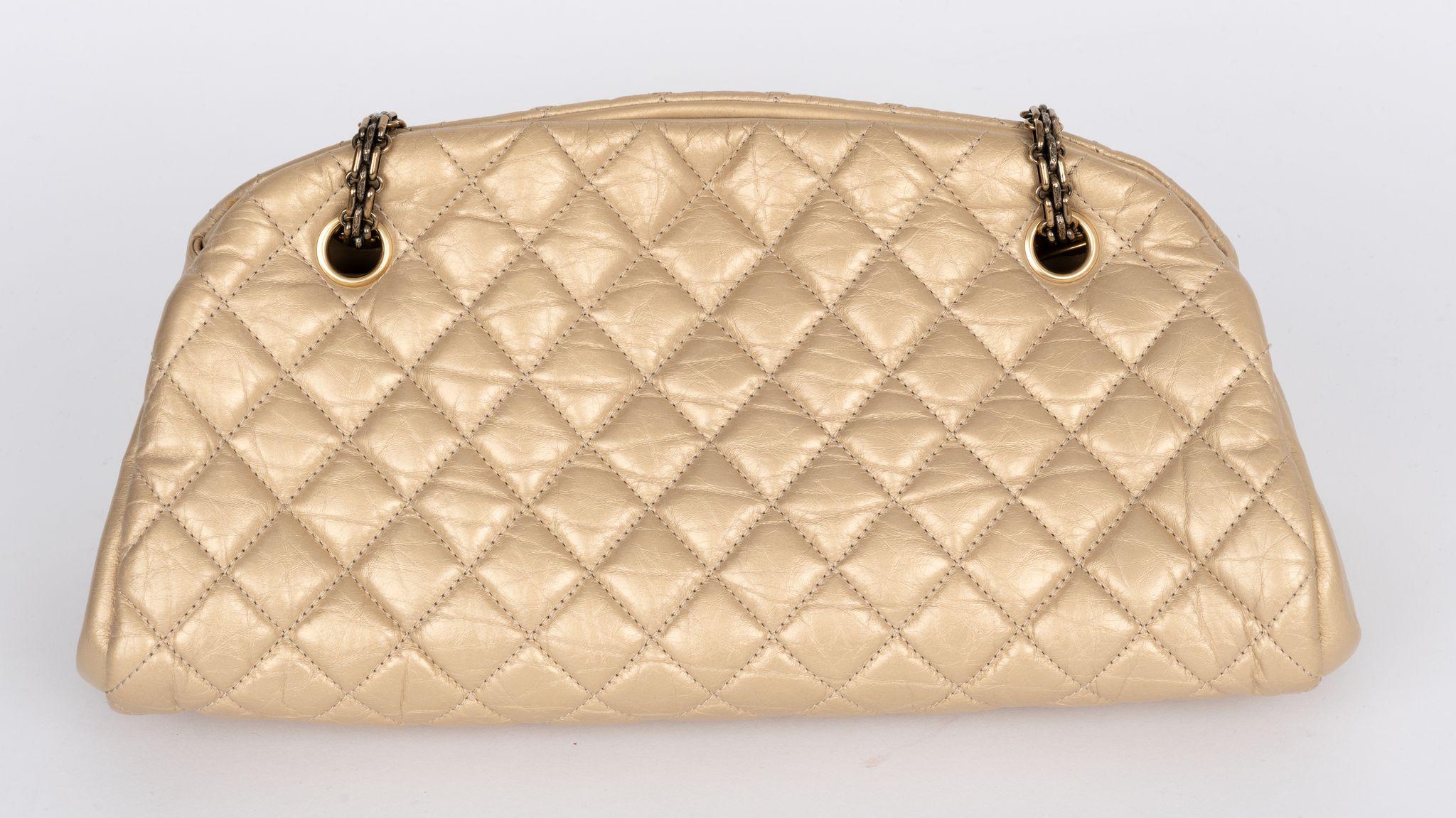 Chanel Gold Distressed Mademoiselle Bag For Sale 1