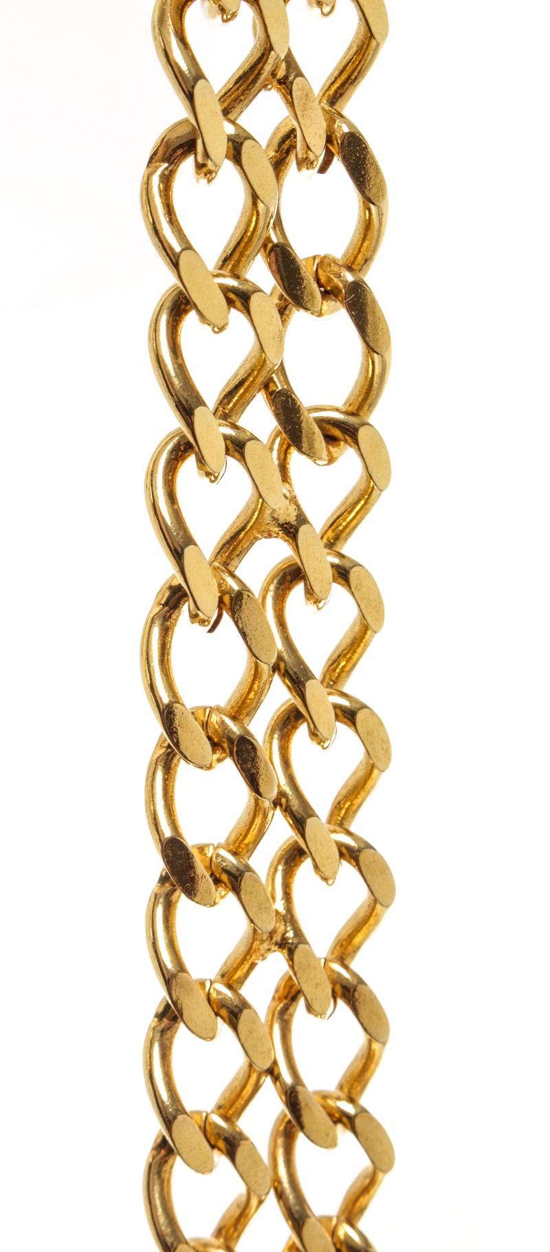 Gold Double Oval Gliederkette Halskette/Gürtel (Moderne) im Angebot