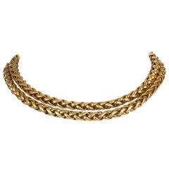 Vintage Chanel Gold Double Strand Choker