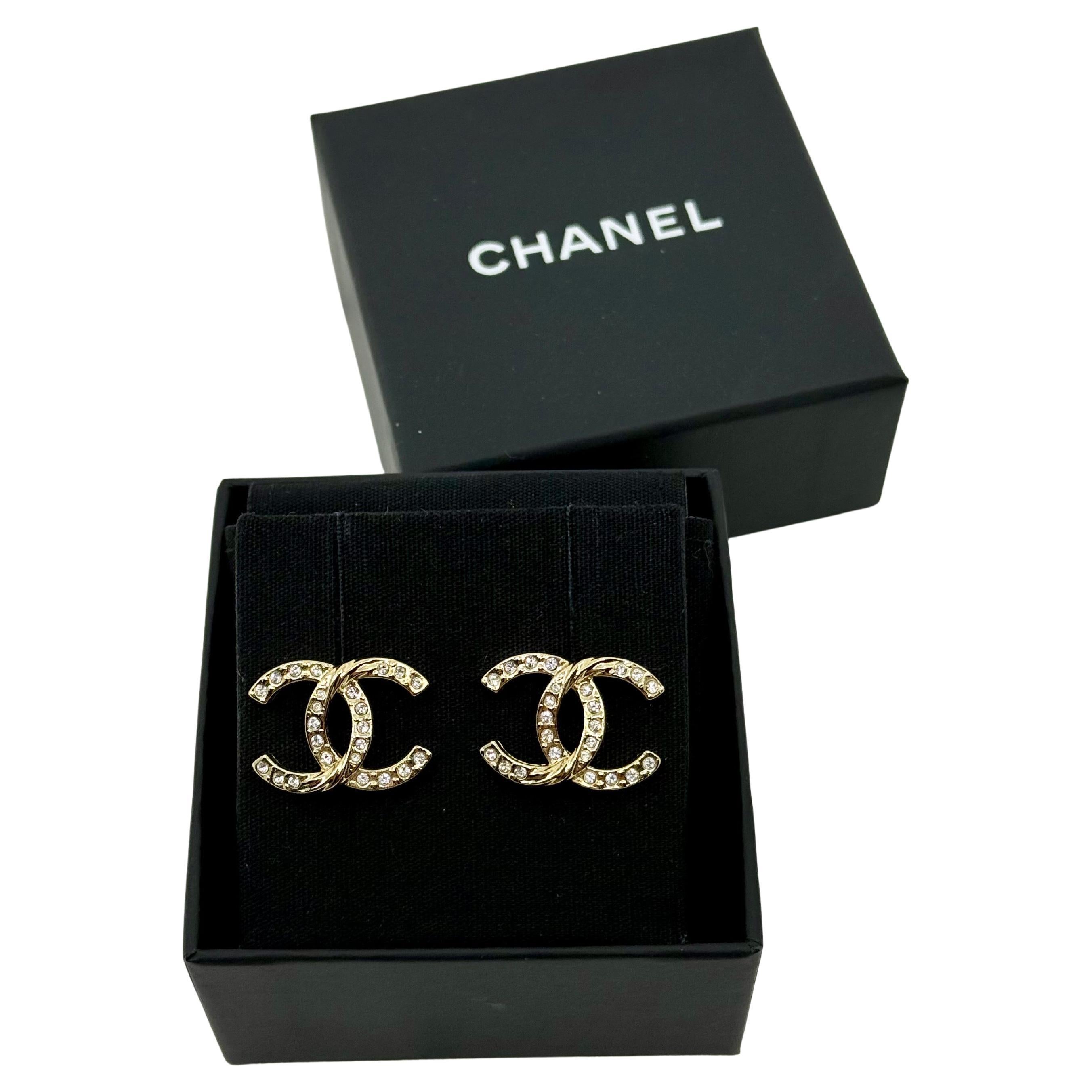 CHANEL Gold Earrings For Sale
