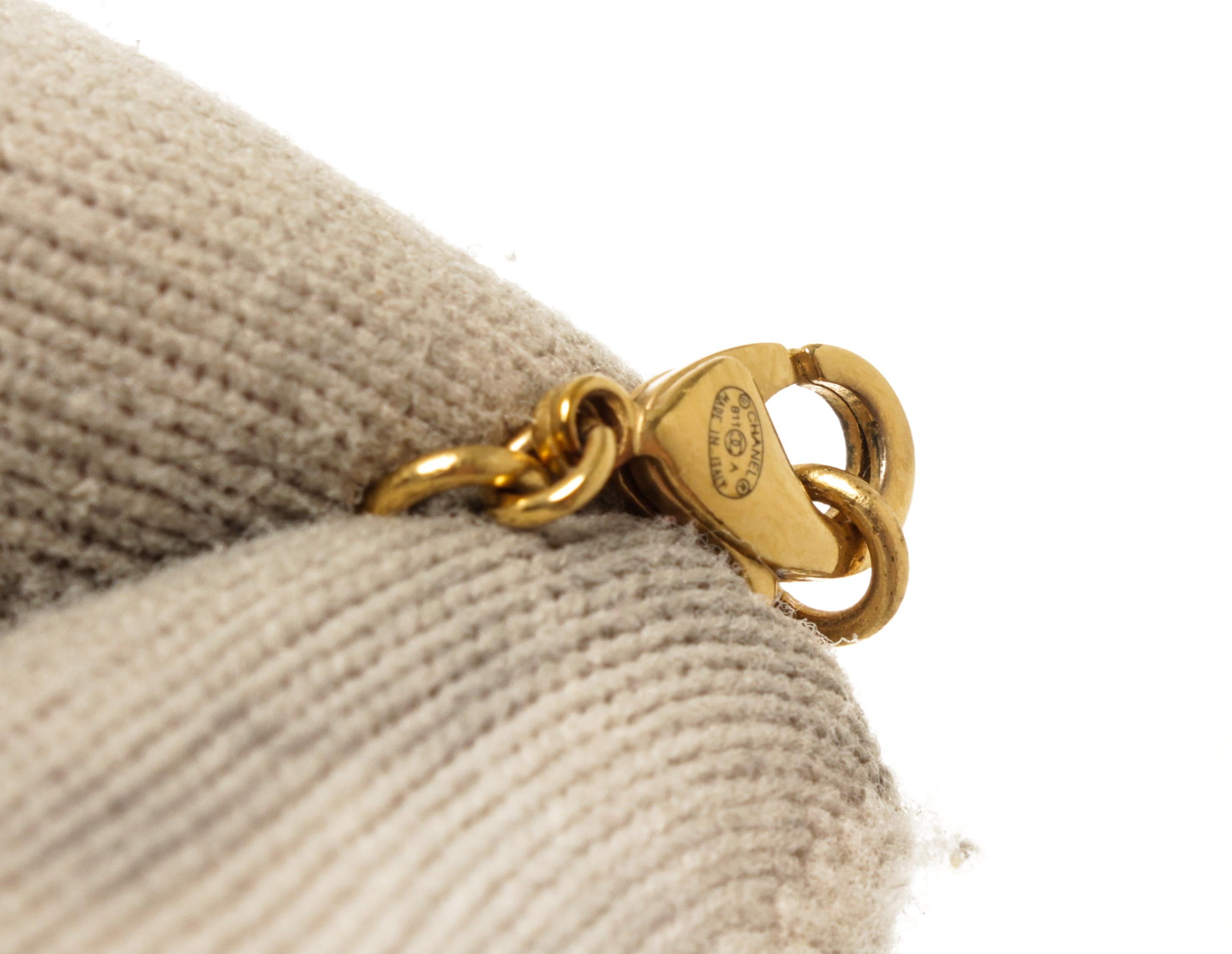 Chanel Gold Gem Long Necklace For Sale 1