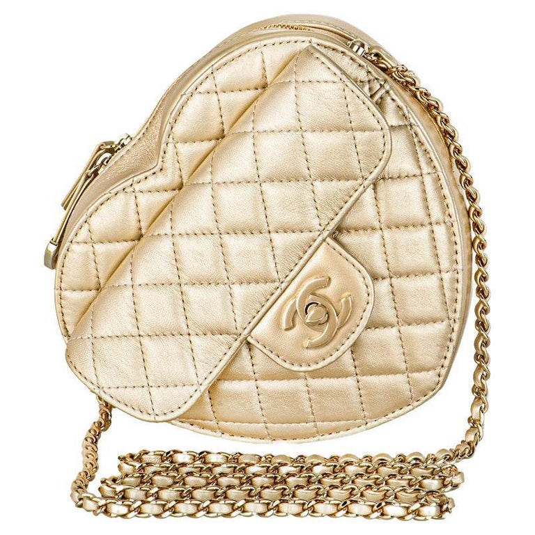 Chanel Gold Heart Bag at 1stDibs  chanel heart bag gold, chanel heart  handbag, gold bag