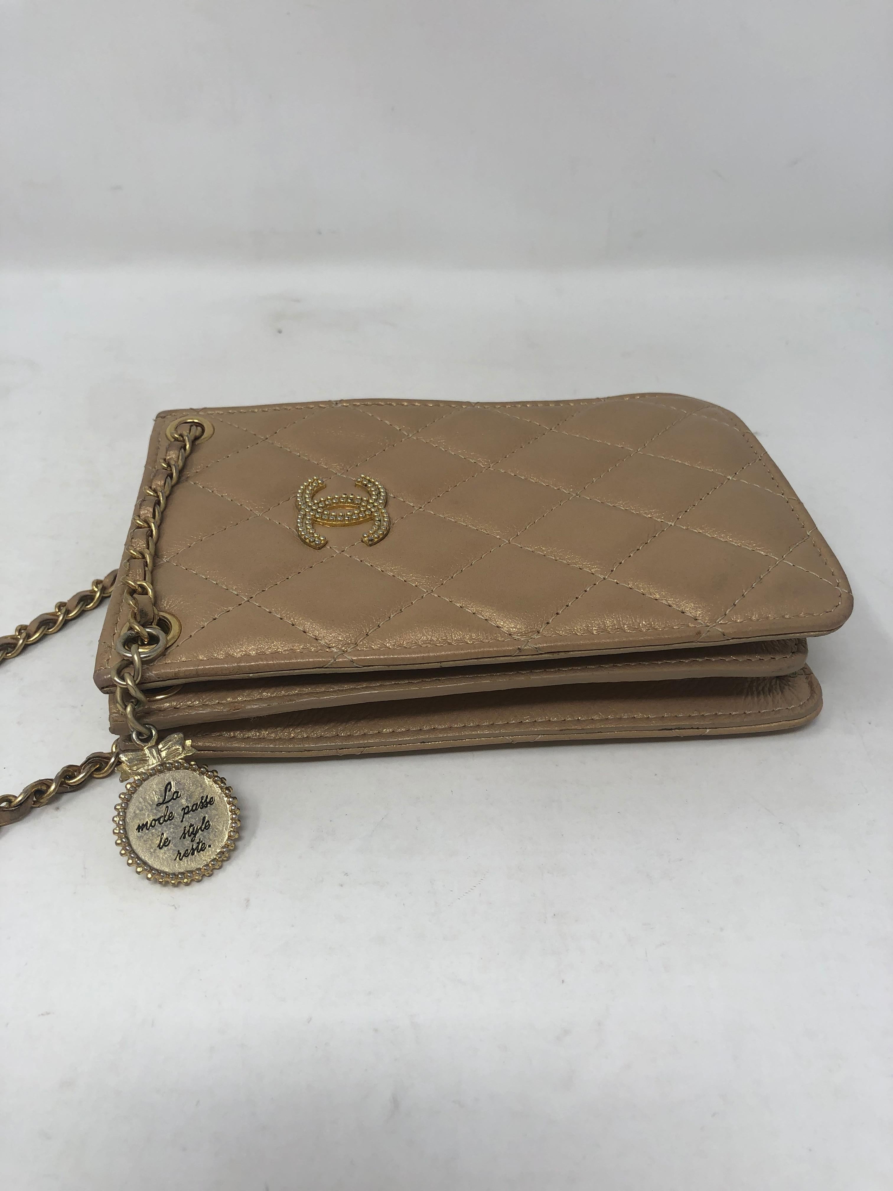 Women's or Men's Chanel Gold Iphone Holder Crossbody Bag
